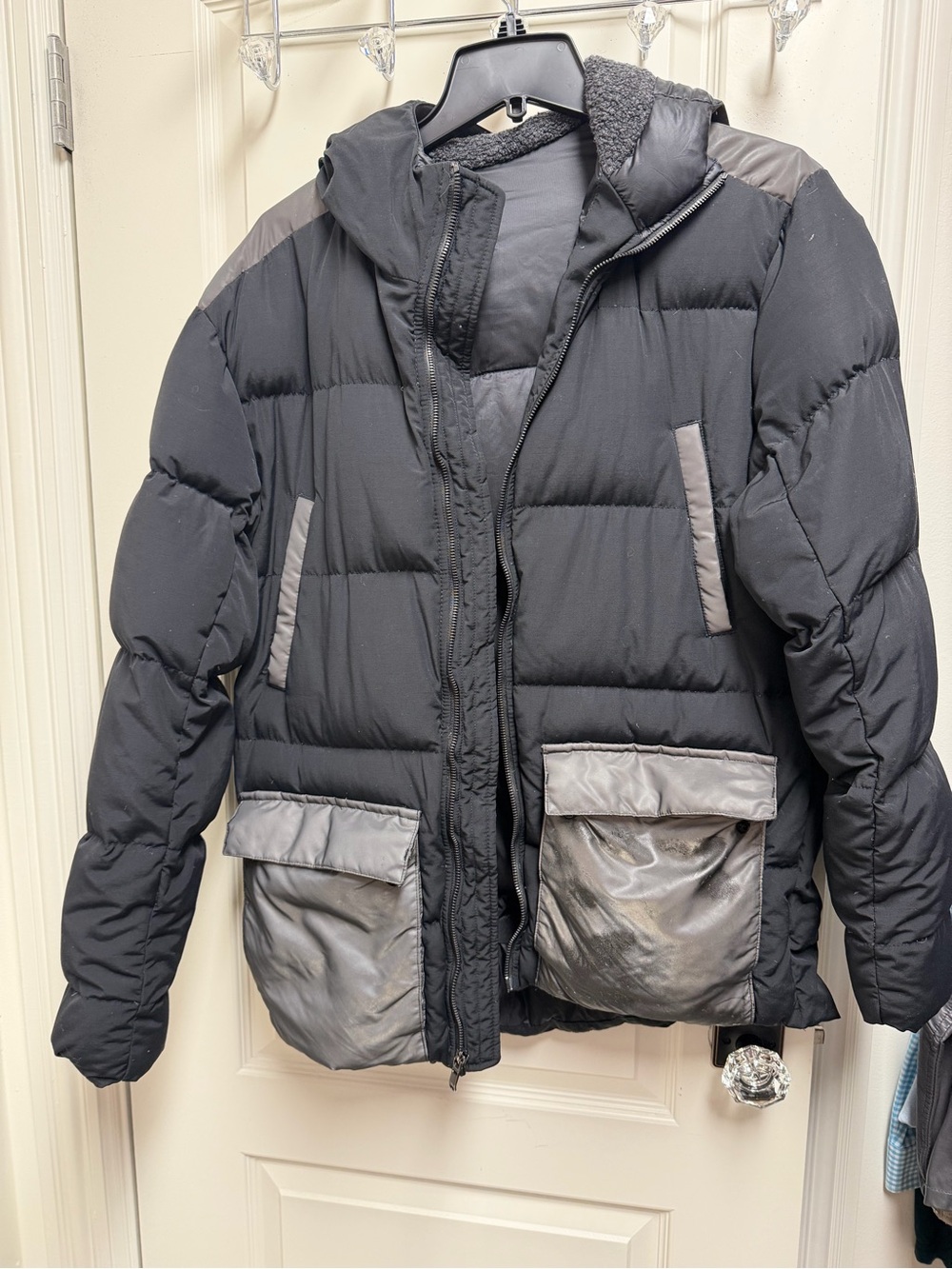 Lululemon Macleod Down Parka Jacket Men’s Size M Reflective BLK/SUPB 38449
